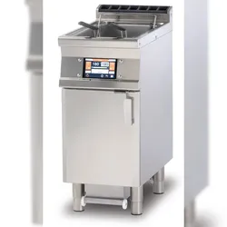 Elektrische digitale Friteuse 18 LT Tank. Struktur aus rostfreiem Stahl. Abmessungen 40x90 h90 cm. Modell F18-94ETD