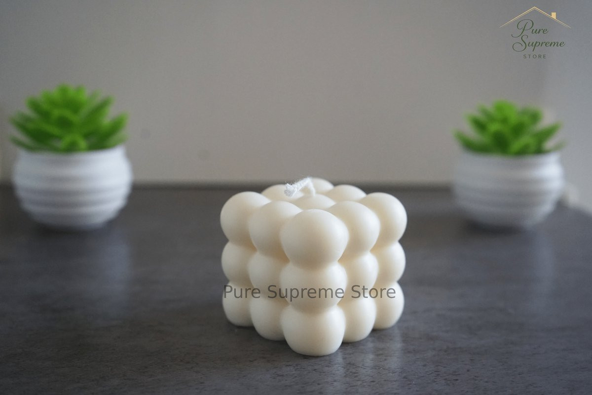 Handgemaakte decoratie kaars bubbel medium van Pure Supreme Store