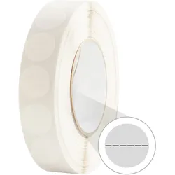 Klebepunkte, einseitig stark haftend, mittig perforiert, 35 mm, transparent, 1000 Stück