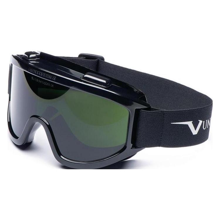 Univet Vollsichtschutzbrille 601 EN166, EN169, EN175 Rahmen grau / Scheibe grün IR5 Polycarbonat (601.02.06.50)