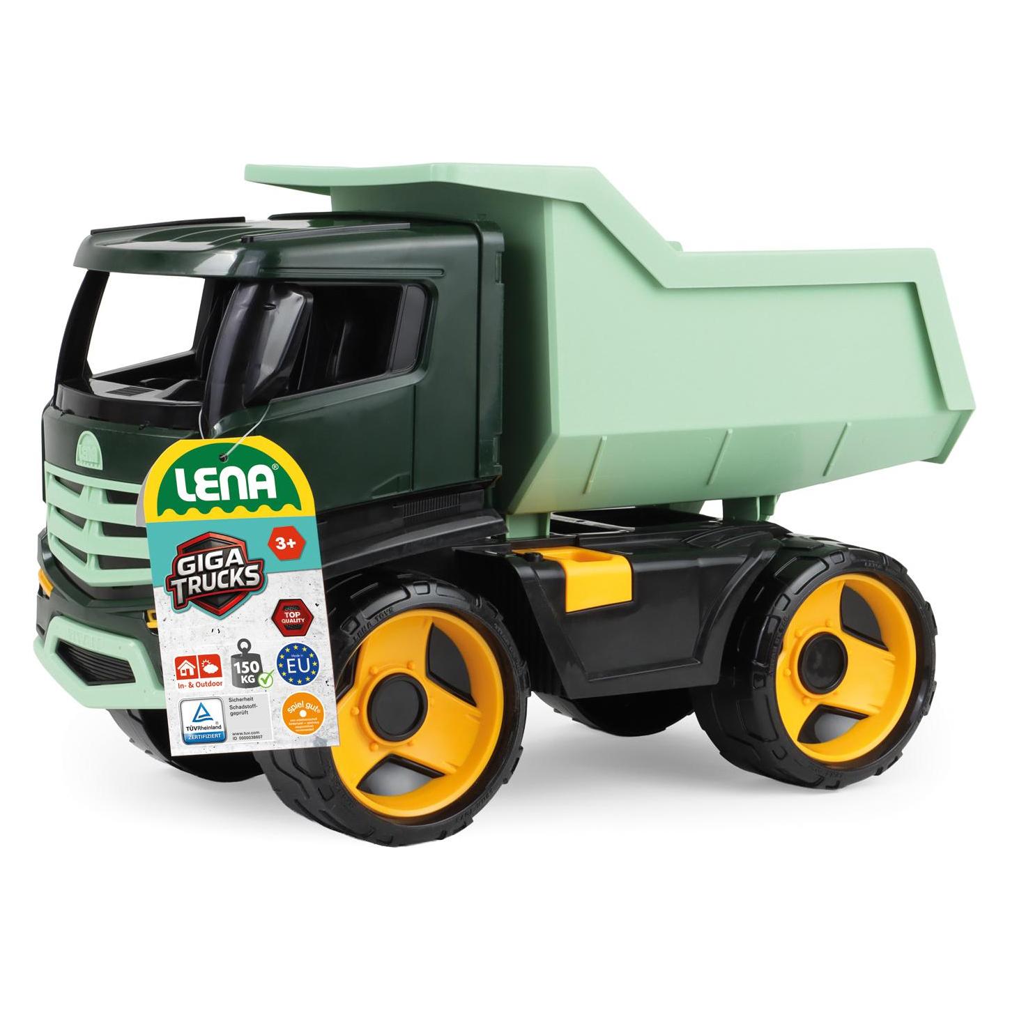 Lena GIGA TRUCKS Muldenkipper Titan, dunkelgrün, Schaukarton (02149)