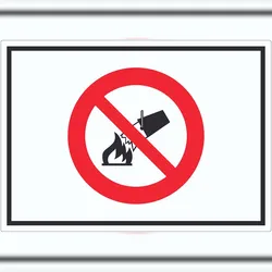 HB-Druck Mit Wasser löschen verboten Symbol Aufkleber A7 (74x105mm)