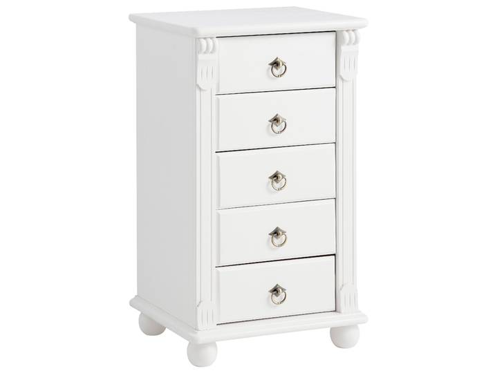 Schubkastenkommode GOODPRODUCT Tessin , weiss (weiß), B:44cm H:75cm T:38cm, Sideboards, Schubkastenkommode, Schminkkommode mit Spiegel, aus massiver Kiefer, FSC-zertifiziert