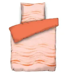 JERYMOOD Rib-Jersey Wendebettwäsche Wellen-Design Mikrofaser Jersey Einzelbett, 2tlg.