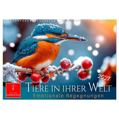 Tiere in ihrer Welt (Wandkalender 2027 DIN A3 quer), CALVENDO Monatskalender