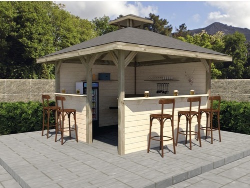 Pavillon weka Man Cave Freizeit Hütte 218 x 218 cm