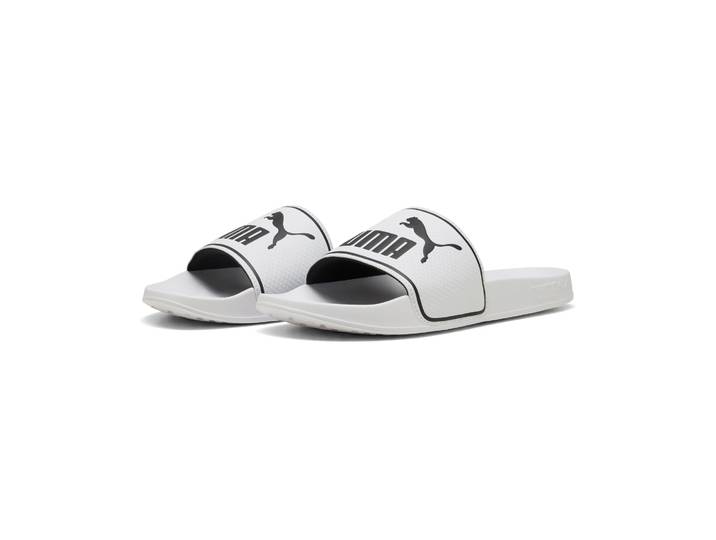 Badesandale PUMA LEADCAT 20 BX Gr. 35,5, weiß (puma weiß, puma schwarz), Schuhe, 35,5, Synthetik, unifarben, Badesandale, gepolsterter Lederriemen, geformtes Fußbett