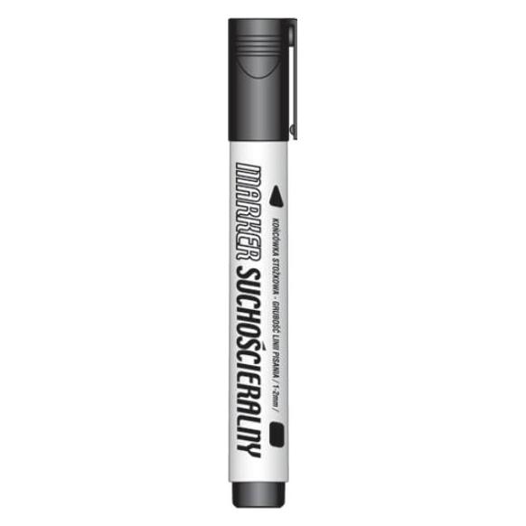 Tetis Trocken abwischbarer Marker schwarz KM107-VO (12 Stück) (12x) (WIKR-010576)