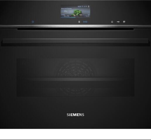 Siemens Horno compacto con función vapor 100% - CS736G1B1. Negro