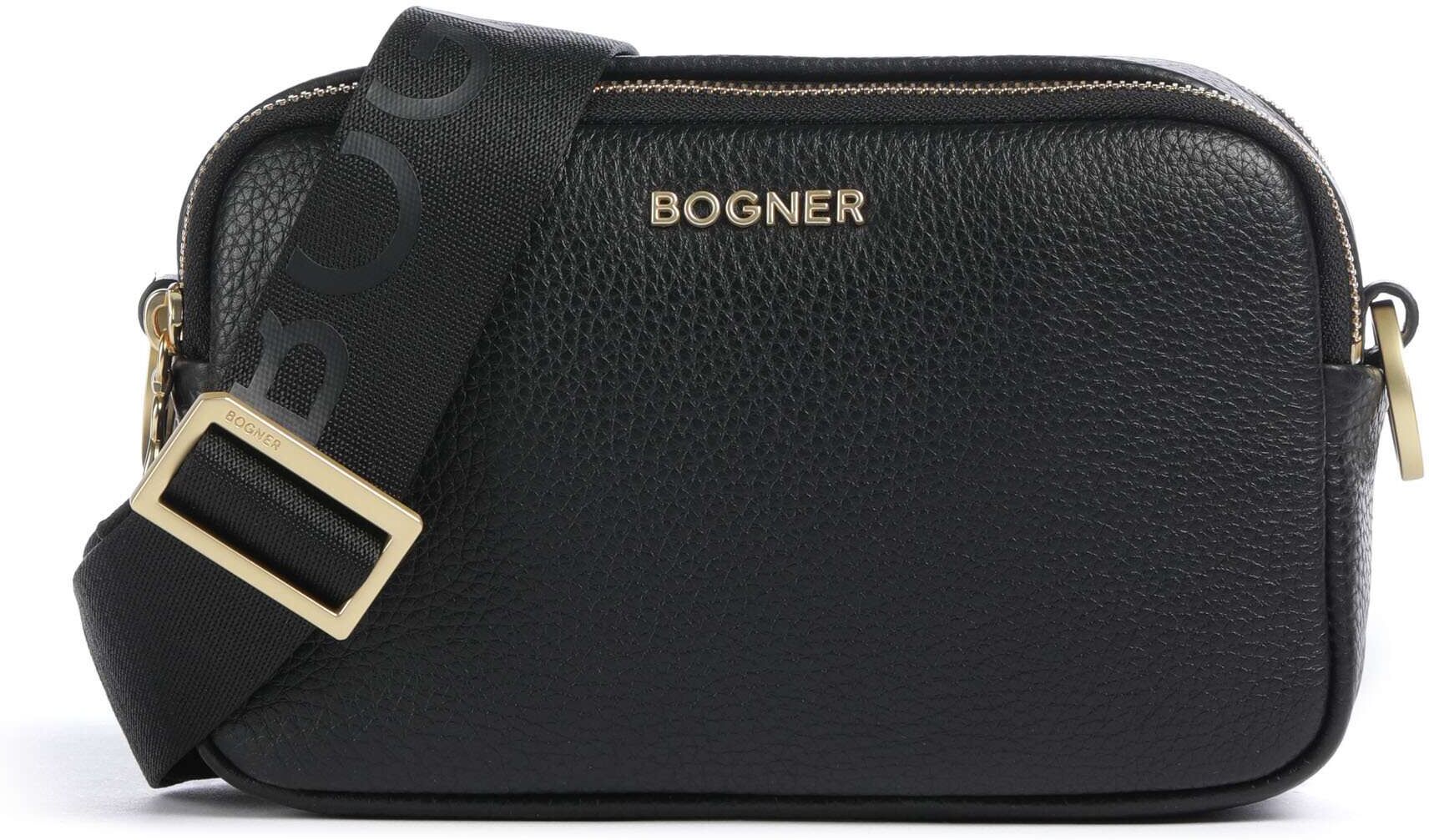 Bogner Wallis Avy Umhängetasche aus Leder, schwarz