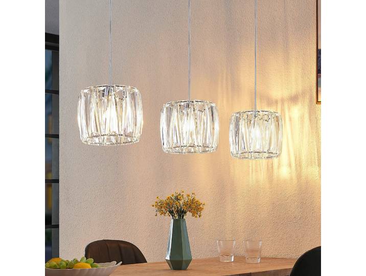 Sofia Suspension Transparent/Chrome - Lindby - Cuisine - Moderne - Plastique - Multi-ampoules
