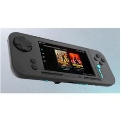 Evercade EXP-R Handheld Console with Tomb Raider Collection 1 (I, II & III), Retro Gaming, Grau, Türkis