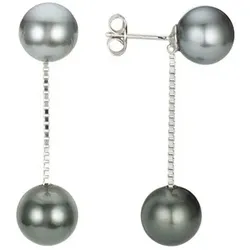 PERLEA Ohrhänger Tahitizucht- perlen 8-10mm Silber rhodiniert