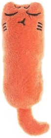 Inspire Picks Cute Thumb Catnip Plush Toy Interactive Chew & Cuddle Pillow For Cats orange