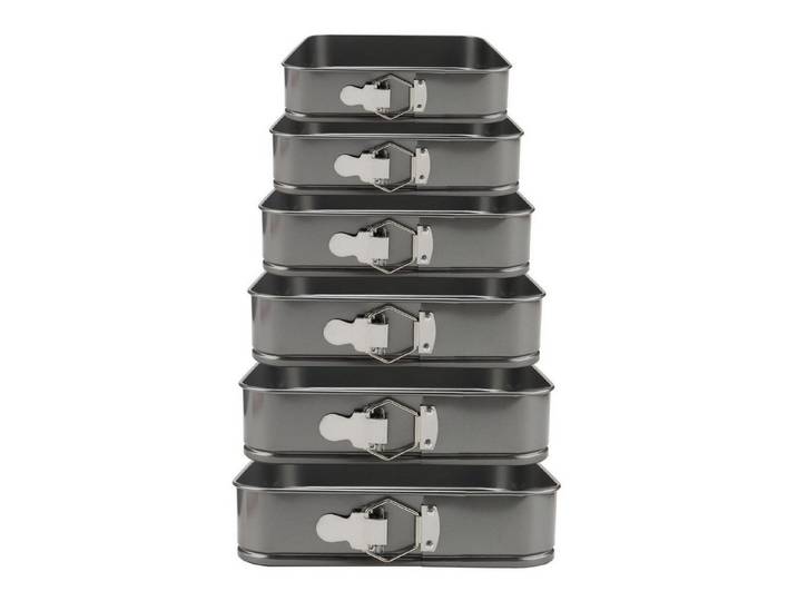 LuxusKollektion Springform Kuchenform-Set 6-teilig quadratisch antihaft, (1-tlg)