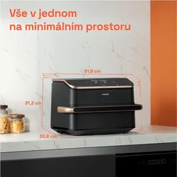 Cosori CAF-TF101S-AEUR Dual Blaze, Fritteuse, Gold, Grau