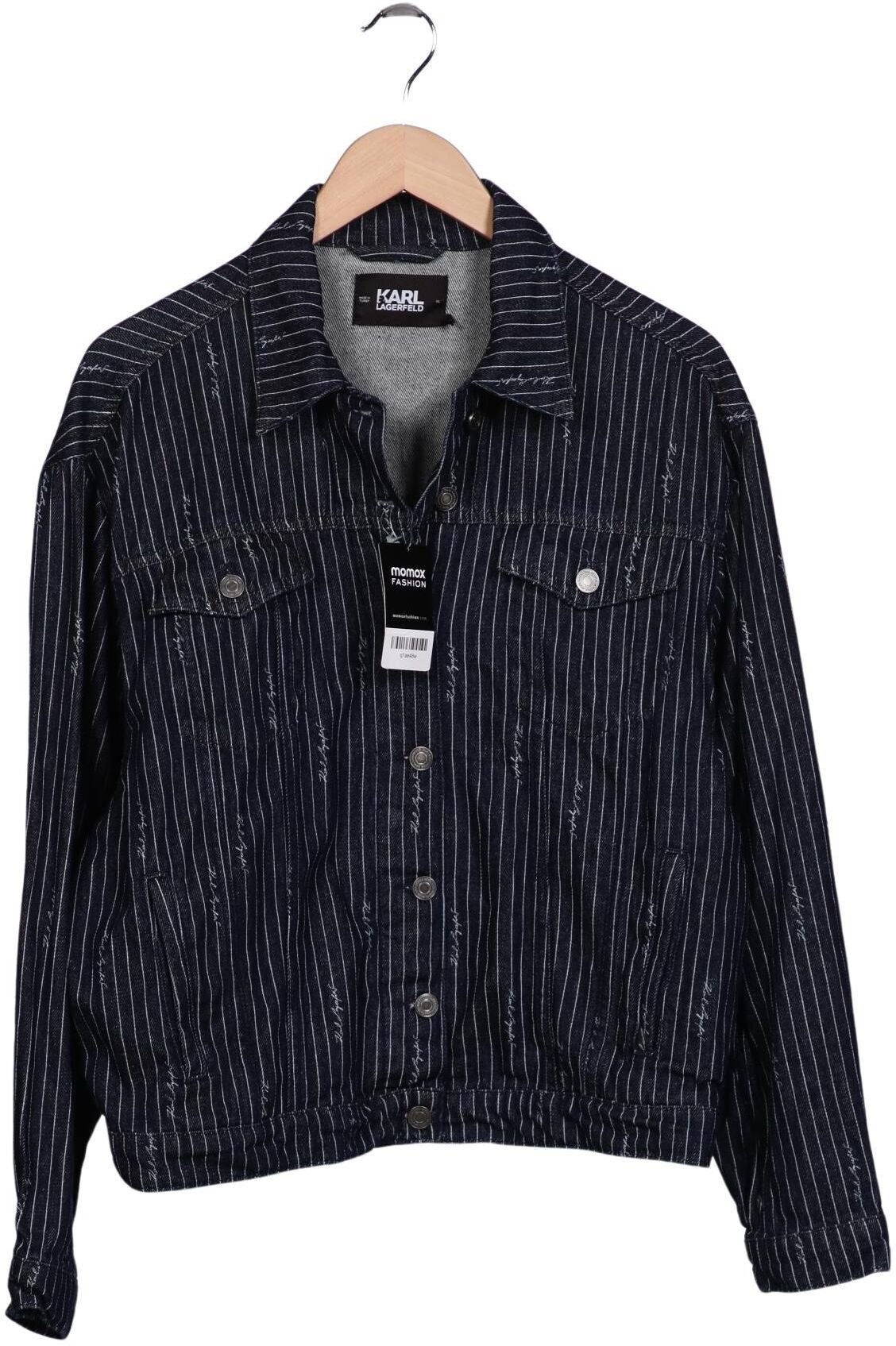 Karl by Karl Lagerfeld Damen Jacke, Marineblau, Gr. XL, Baumwolle - Second Hand