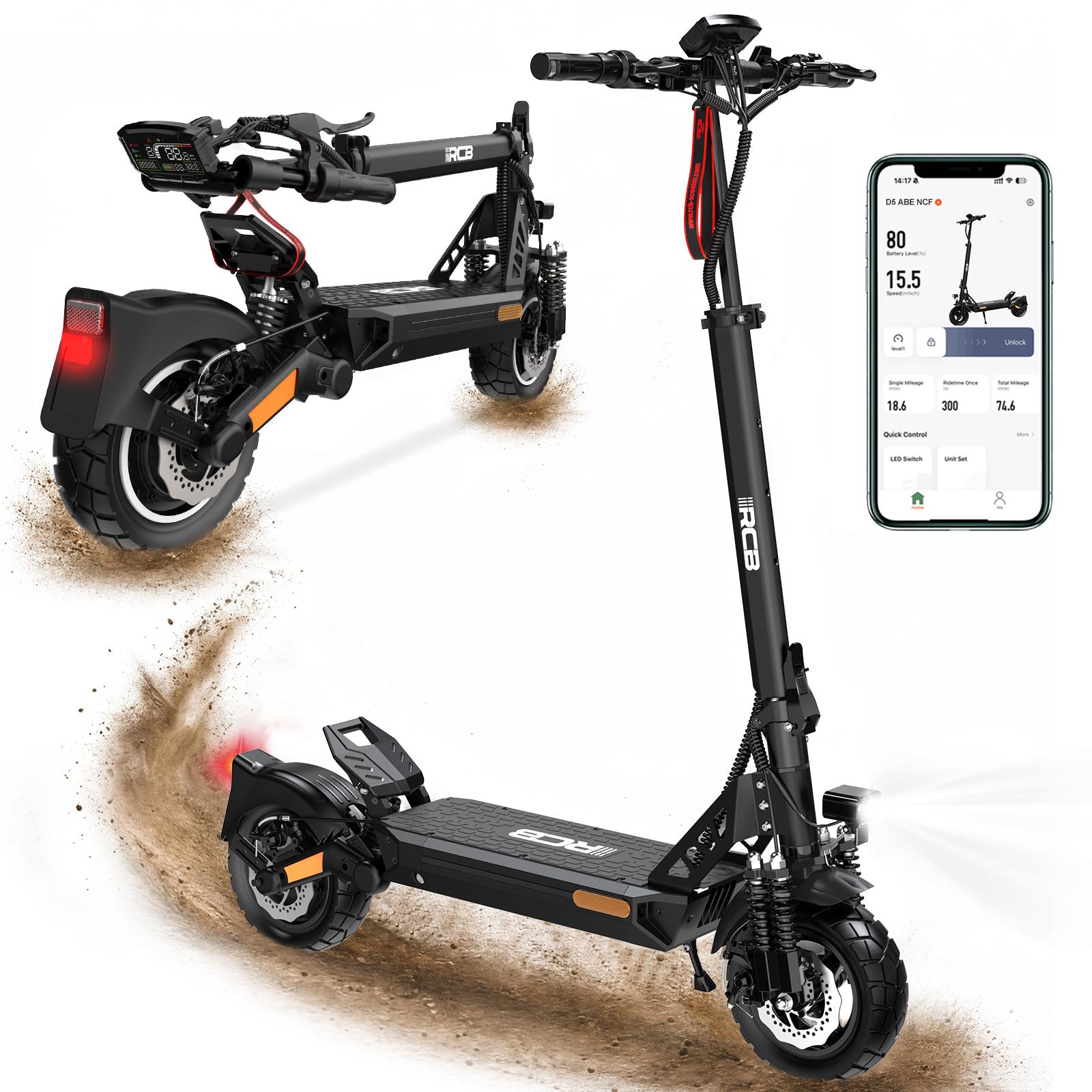 RCB D5 Elektroroller (NFC), 20.8Ah,500W-Motor-Spitze 1600W, 26% Steigung 80-130KM, E-Scooter für Erwachsene mit Straßenzulassung (ABE)