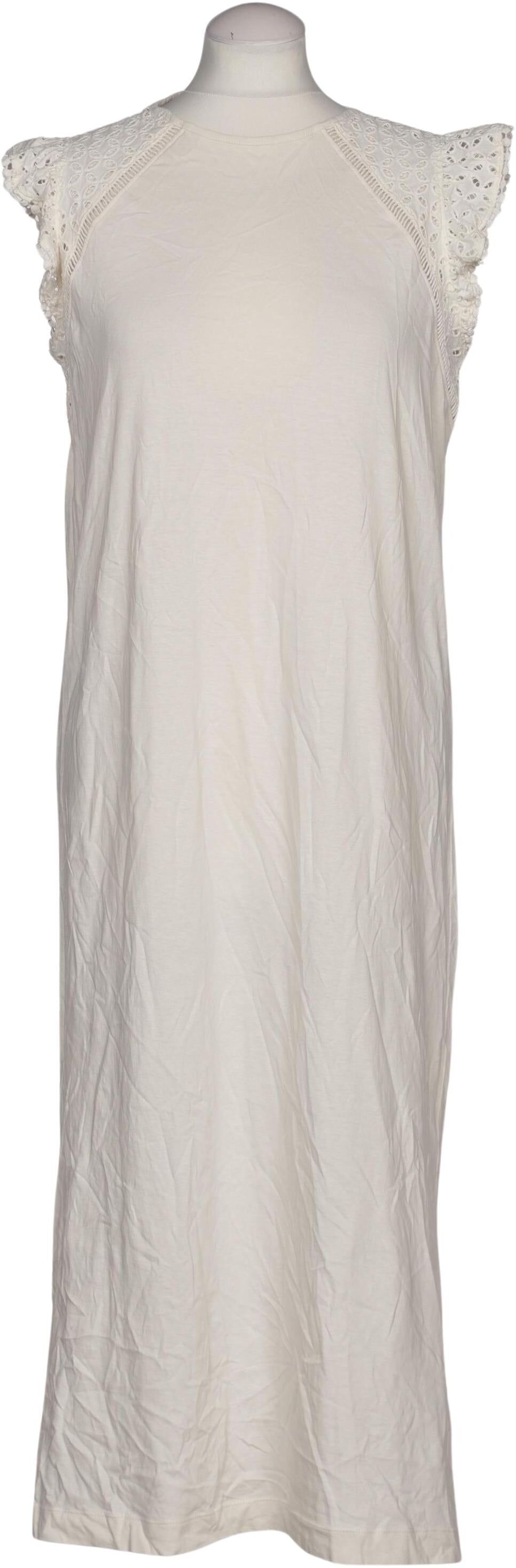 Marks & Spencer Damen Kleid, Cremeweiß, Gr. M, Baumwolle - Second Hand
