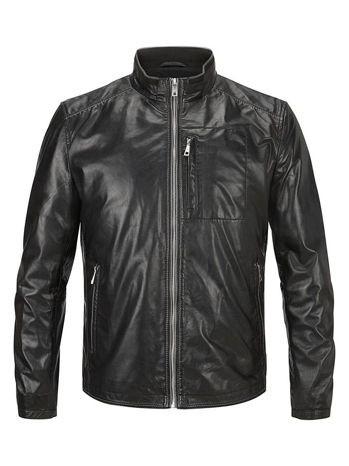 Milestone Lederjacke "Jumper" in Schwarz - 52