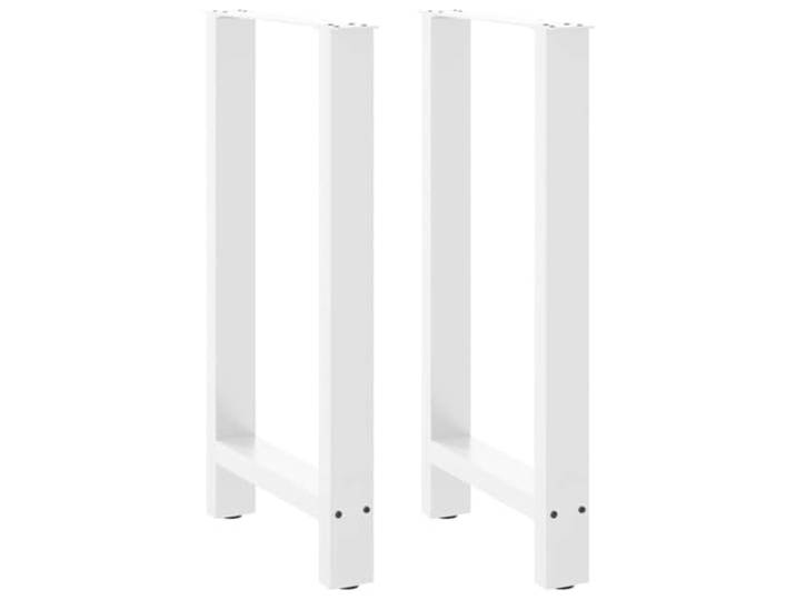 HGDFWRQW Bartischbeine Weiß 2er Set Stehtisch Kufen 40x90cm Stahl Ideal für Küche oder Kellerbar: Höhenverstellbare Nivellierfüße sorgen für wackelfreien Stand und schonen den Bodenbelag.