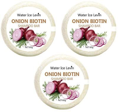 Uplift Picks Onion Biotin Shampoo Bar With Rosemary Extract Moisturizing Solid Shampoo 60g c (3 Pcs) 60g