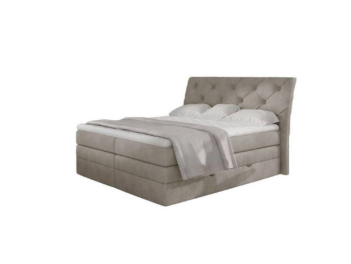 JVmoebel Polsterbett Chesterfield Polsterbett mit Boxspring-System in elegantem Design (Bett), Made in Europa