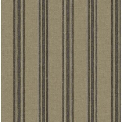 NextWall Woven Ticking Stripe Peel and Stick Wallpaper