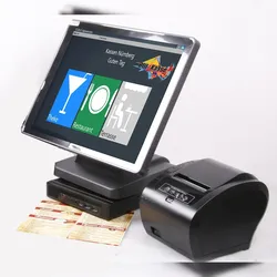 15" Kasse für GASTRONOMIE: 15" Touchscreen, Kassenrechner, Bondrucker, Blitzkasse Restaurant'M Kassensoftware