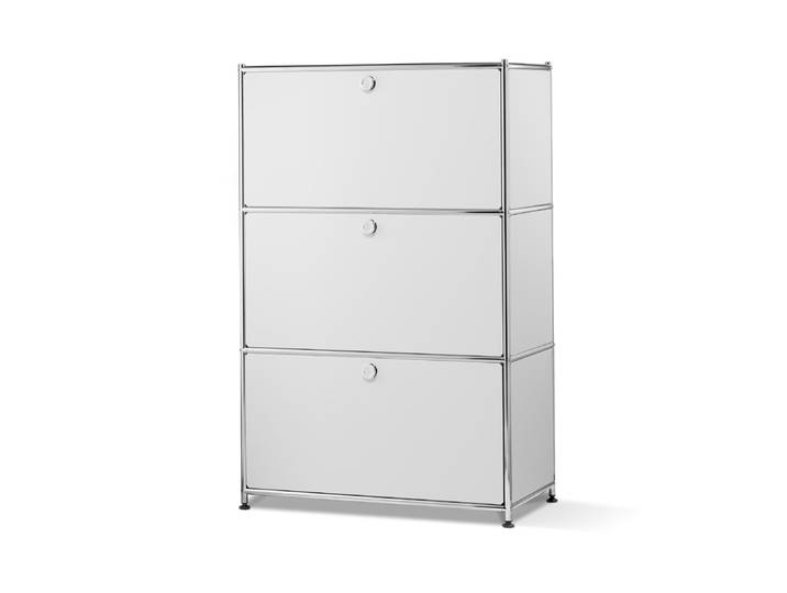 Tchibo - Regal Metall »Cn3« mit 3 Klappenfächern - 77x40x120,5cm - chrom -