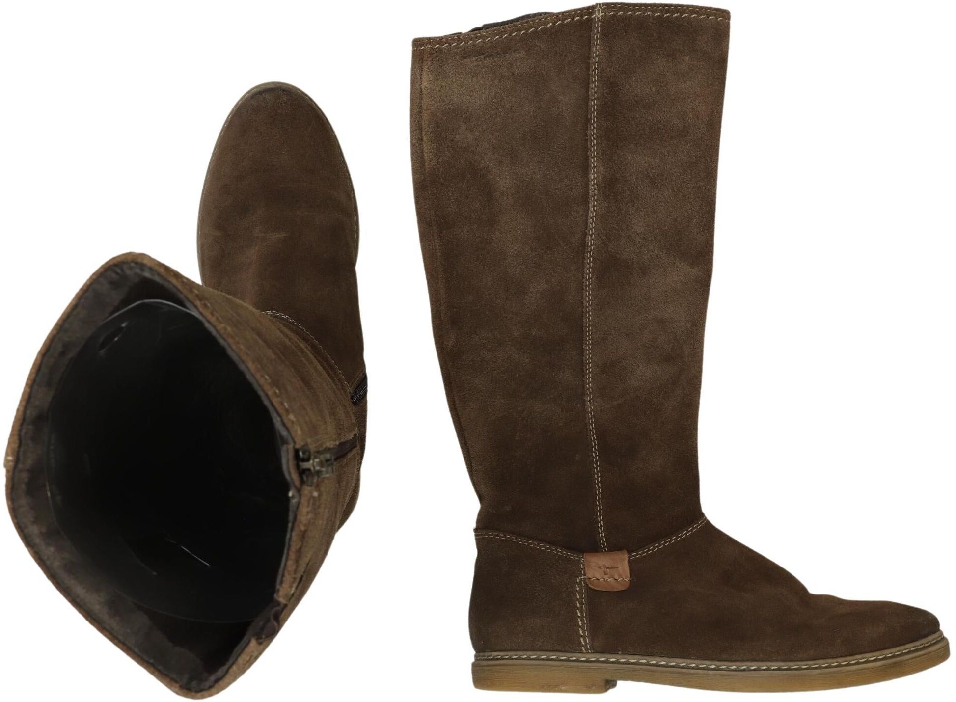 Tamaris Damen Stiefel, Braun, Gr. EU 38, Leder - Second Hand