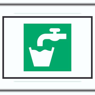 HB-Druck Trinkwasser Symbol A0 (841x1189mm) Schild