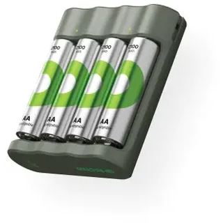 GP B441U + B441D 4-Port USB-Akku-Ladegerät inkl. Akkus