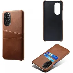 Screenguard Huawei Nova 9 SE CardCaddy Leder Backcase mit Kartenfächern (Huawei Nova 9 SE), Smartphone Hülle, Braun