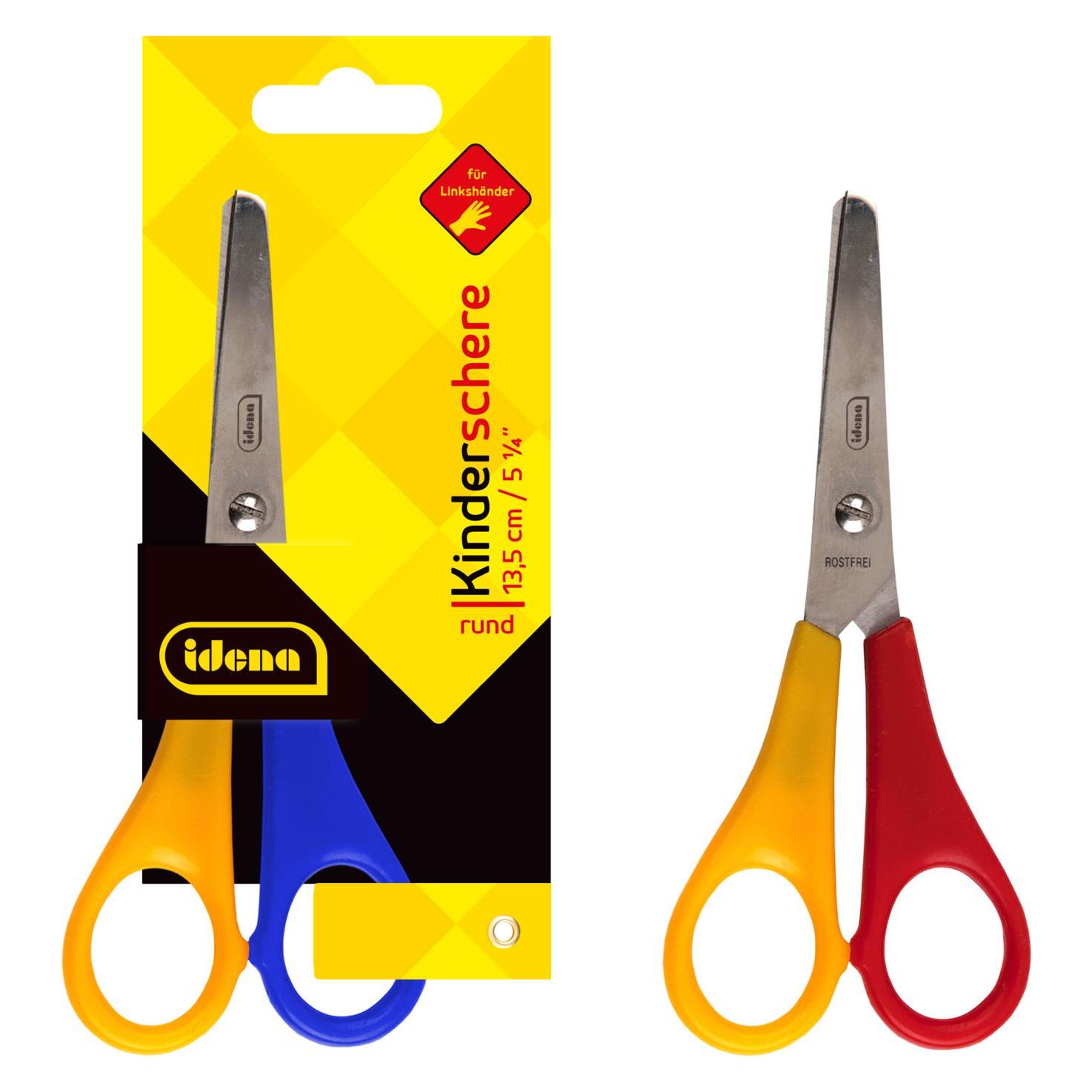 Idena Kinderschere rund 5 1/4",für Linkshänder (13.50 cm) (642070)