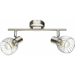 Globo 54809-2 Texas Strahler Metall Nickel Matt, 2X E14