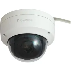LevelOne IPCam FCS-3403 Dome Out 4MP H.265 IR PoE (2680 x 1520 Pixel, 2688 x 1512 Pixels), Netzwerkkamera, Weiss
