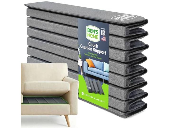 BEN'SHOME® Couchkissen-Stützbrett für schlaffe tiefe Sofas, kein Einsinken in Ihre Couch, 1,3 cm dickes Massivholz, 180 kg, passend für 147,3–170,2 x 58,4 cm tief, rutschfest, lebenslanger Ersatz