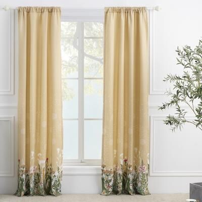 Greenland Home Fashions Barefoot Bungalow Dandelion 4-piece Window Panels (Set of 2)