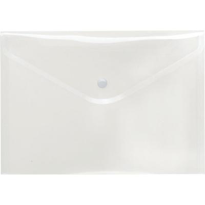 FolderSys Sichttasche A5 quer, farblos klar transparent, mit Druckknopf,
