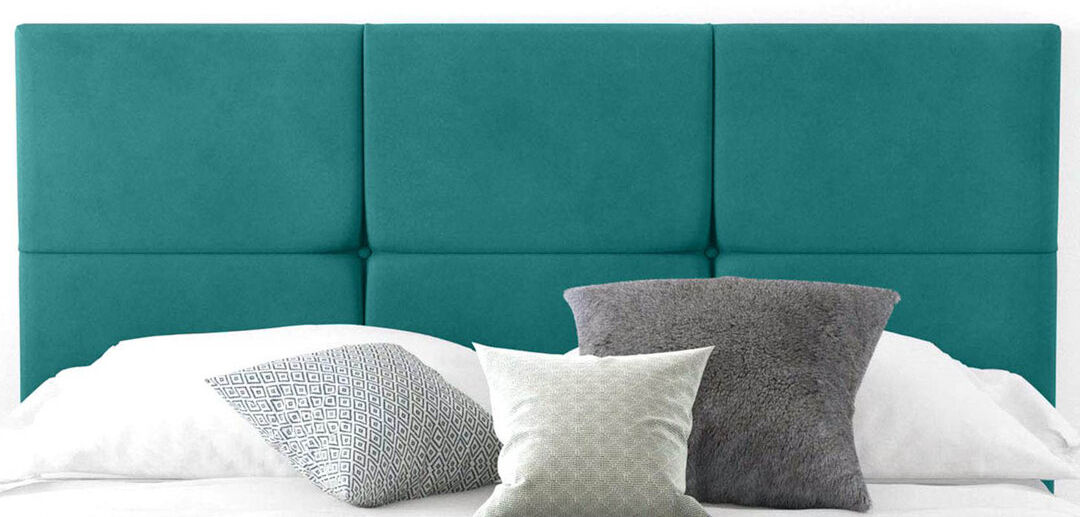 Fairmont Park Schaefer Upholstered Velvet Headboard Mallard Kingsize (5')