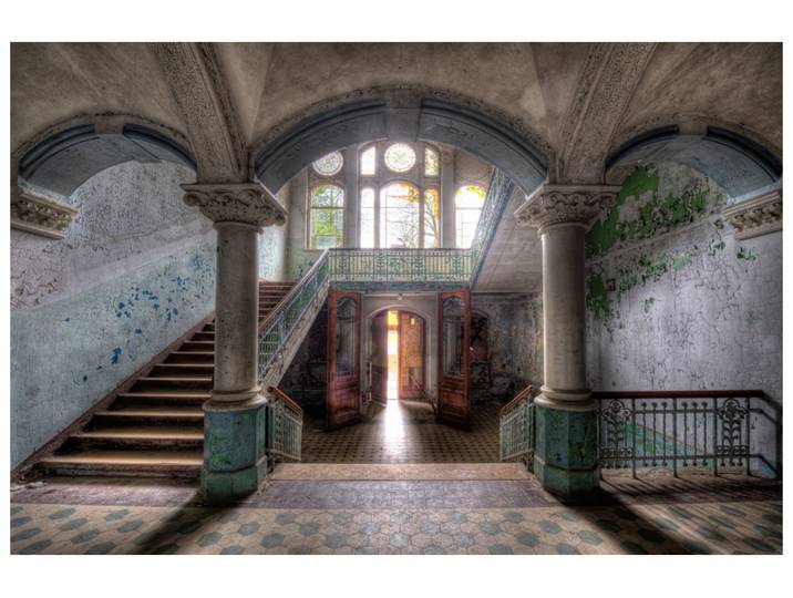 Alubild Lost Place Treppenhaus 3 image LAND