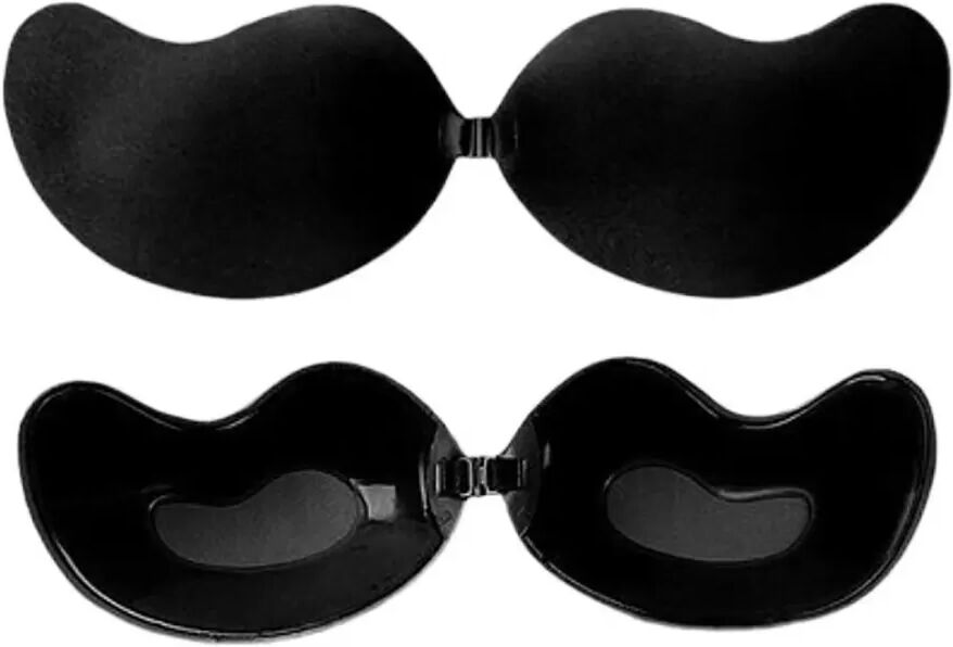 INF Mango-förmiges Klebe-BH-Set - Hautfarben & Schwarz, Klassischer Stil