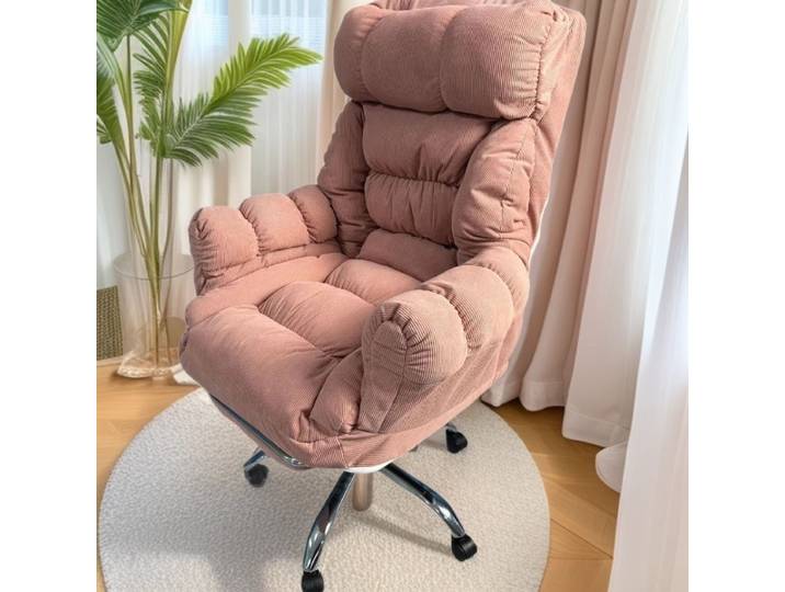 Fauteuil d'ordinateur confortable, fauteuil de salon domestique, chaise de bureau pour chambre à coucher, chaise de dortoir, fauteuil de loisirs inclinable