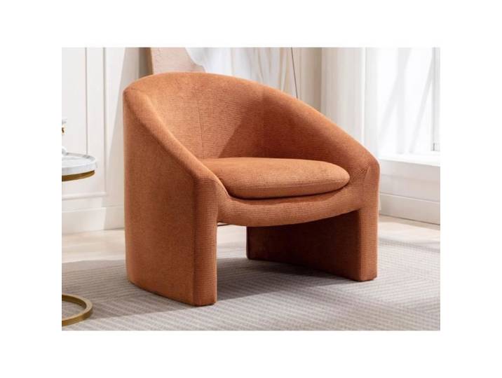 Fauteuil en tissu terracotta OSSANA