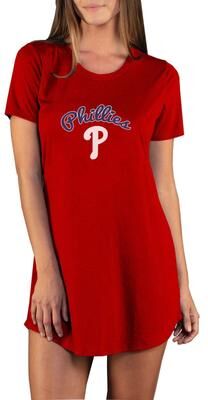 MLB Marathon Women's Night Shirt (Size XL) Philadelphia Phillies, Polyester,Rayon