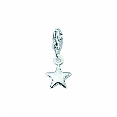 Charm Stern ADELIA´S "Charm Anhänger Stern 925 Silber", silber, Charms, Mädchen, Silber 925 (Sterlingsilber), Silberanhänger Stern