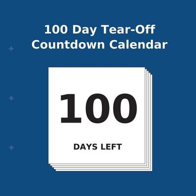 100 Day Tear-Off Countdown Calendar, Taschenbuch von Buy Countdown Calendar, Transcripture International, 978-1-922217-54-7