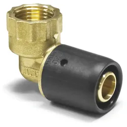 Sanpro Steckfitting 90° Winkel - Bogen + Innengewinde, Größe 20x2 - Gewinde 3/4"