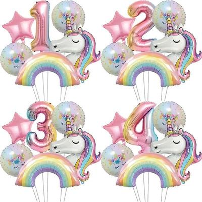 32 Inch Rainbow Unicorn Gradient Number Balloon number 8